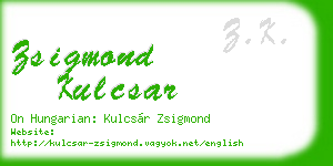 zsigmond kulcsar business card