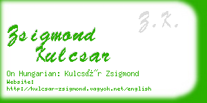 zsigmond kulcsar business card